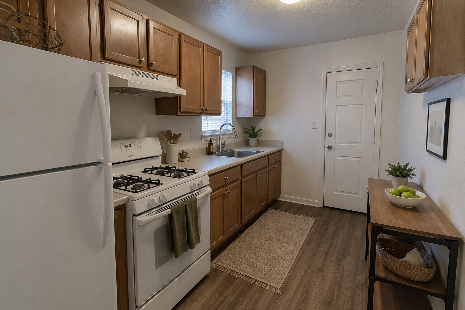 Kitchen in the second unit of a multi-family property