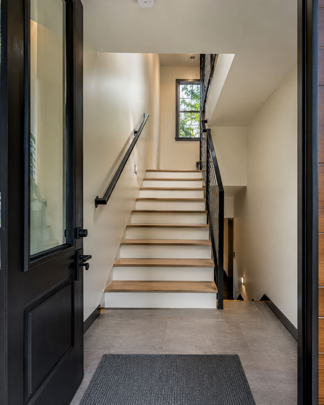 Interior stairway in a multi-family investment property