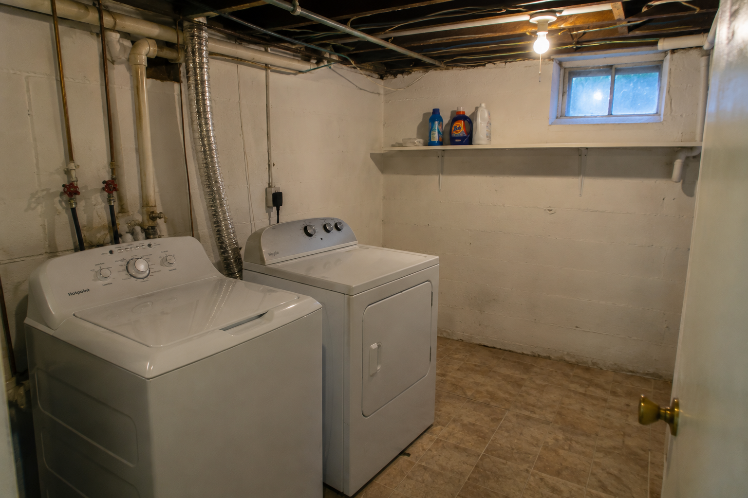 Laundry area in a rowhouse investment property