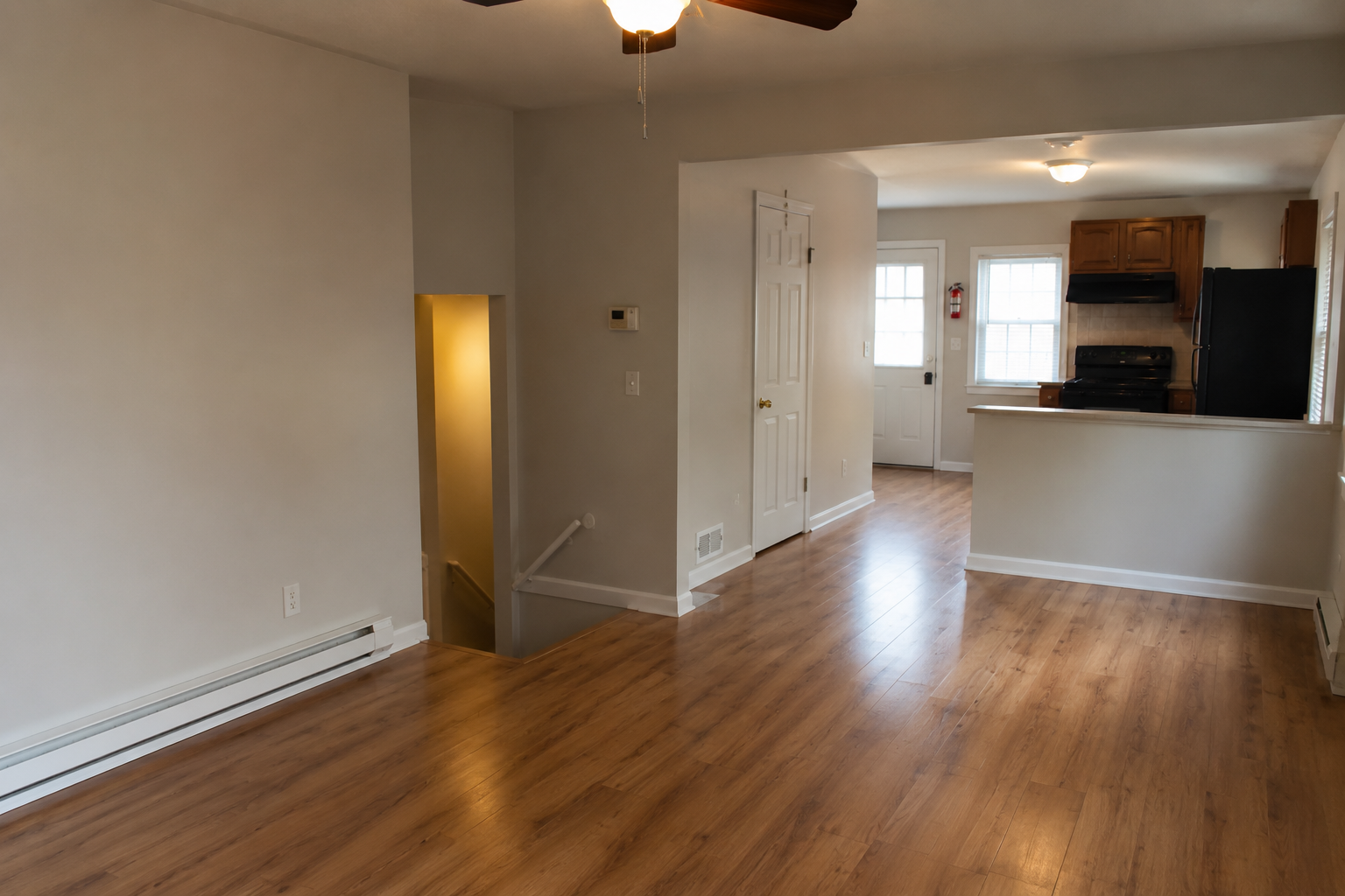 Living room in a rowhouse investment property