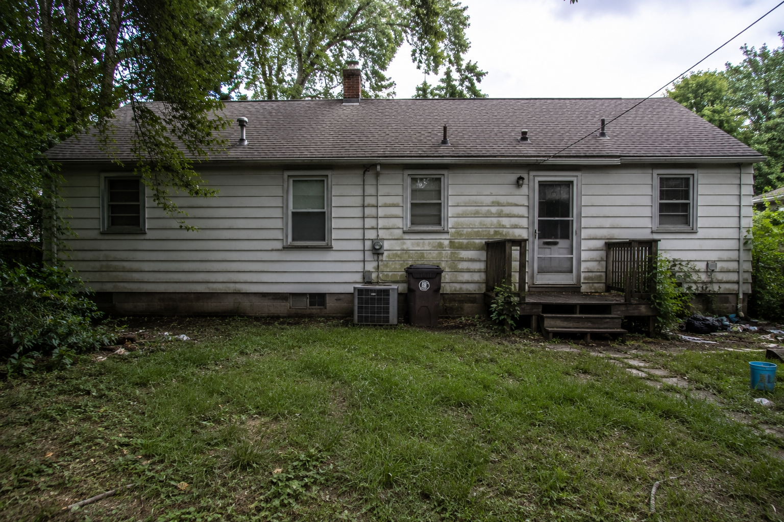 Backyard of a single-family investment property