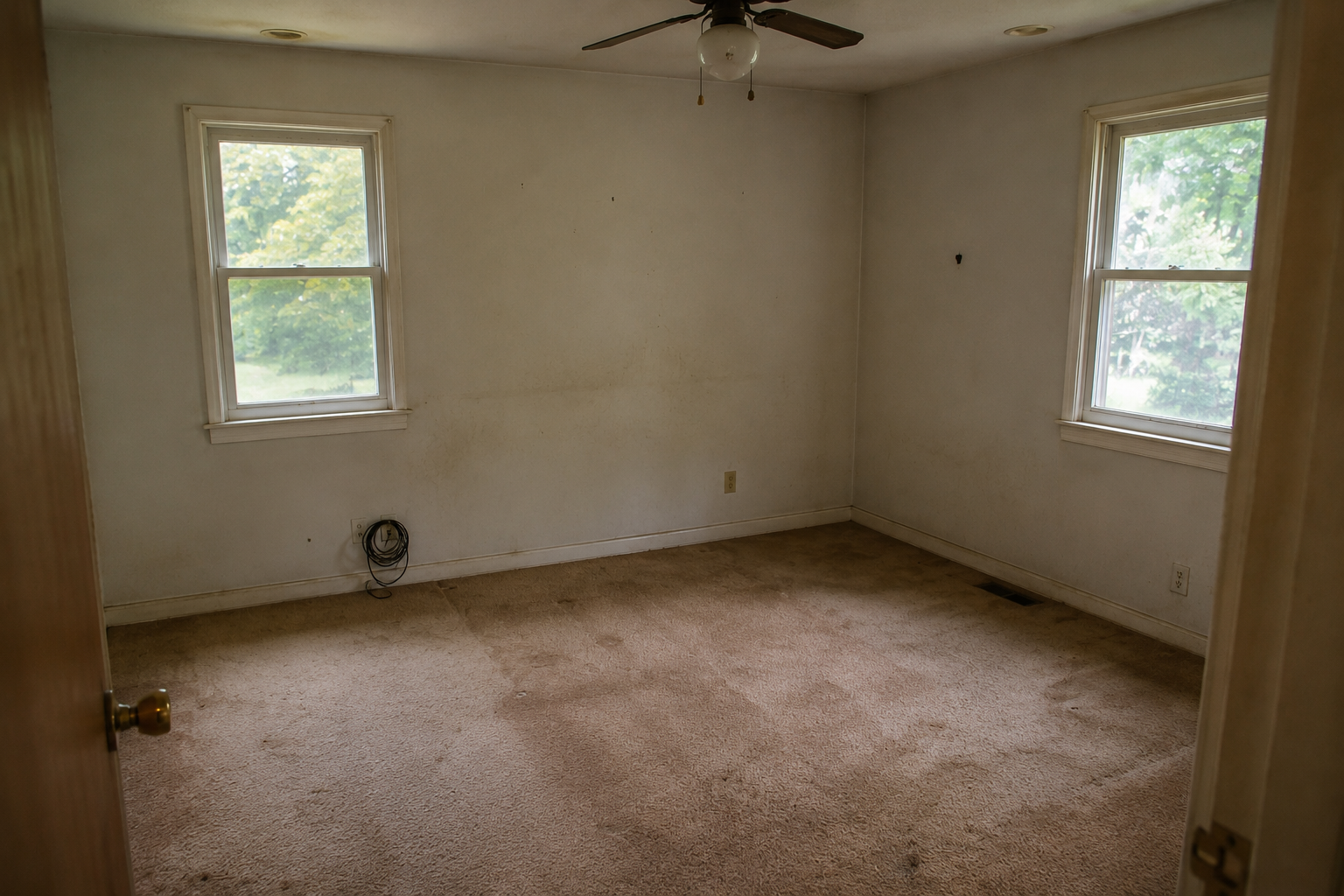 Bedroom in a second single-family investment property
