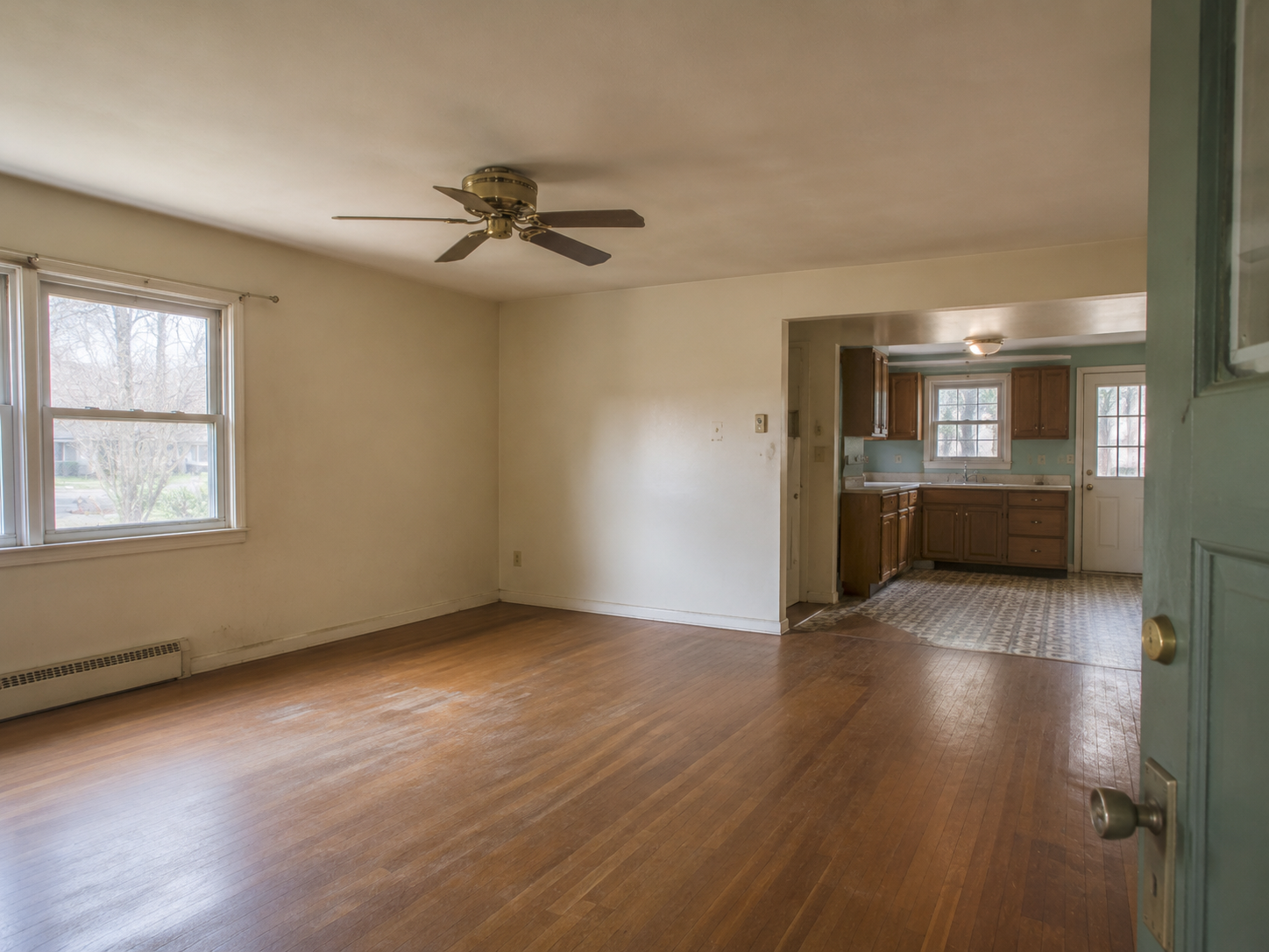 Living room in a second single-family investment property
