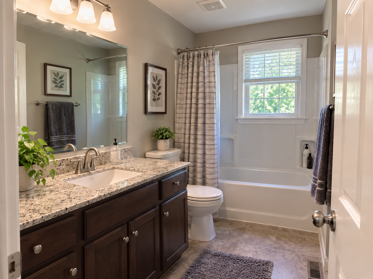 Second bathroom in a two-story single-family investment property