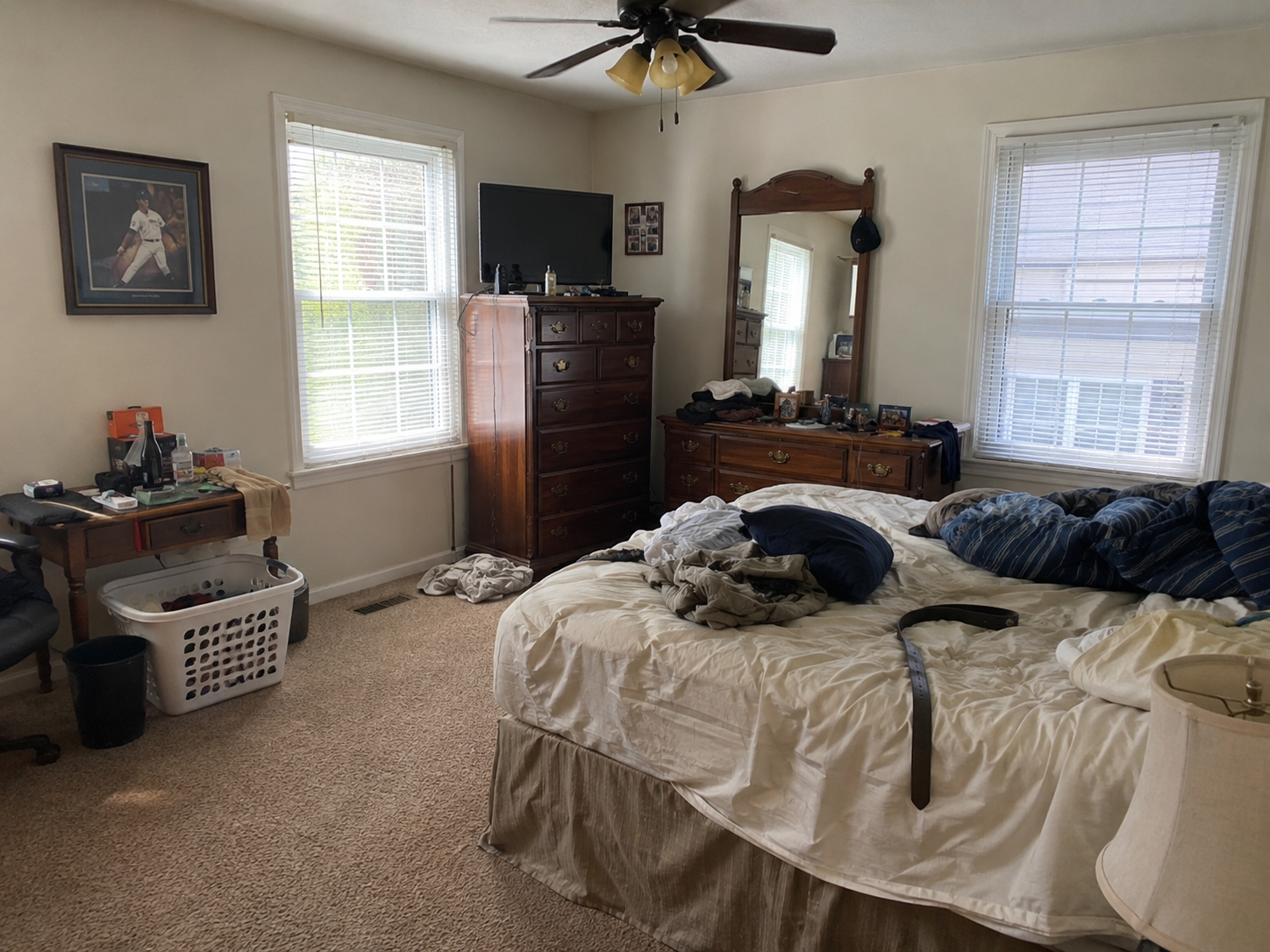 Bedroom in a two-story single-family investment property