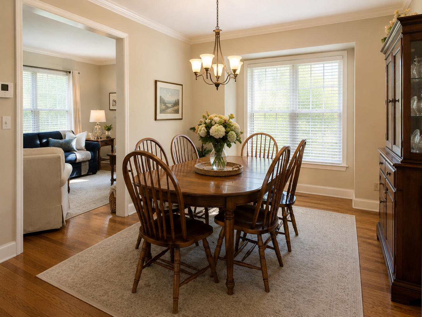Dining room in a two-story single-family investment property