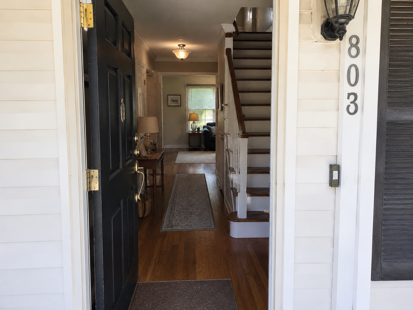 Interior entry of a two-story single-family investment property