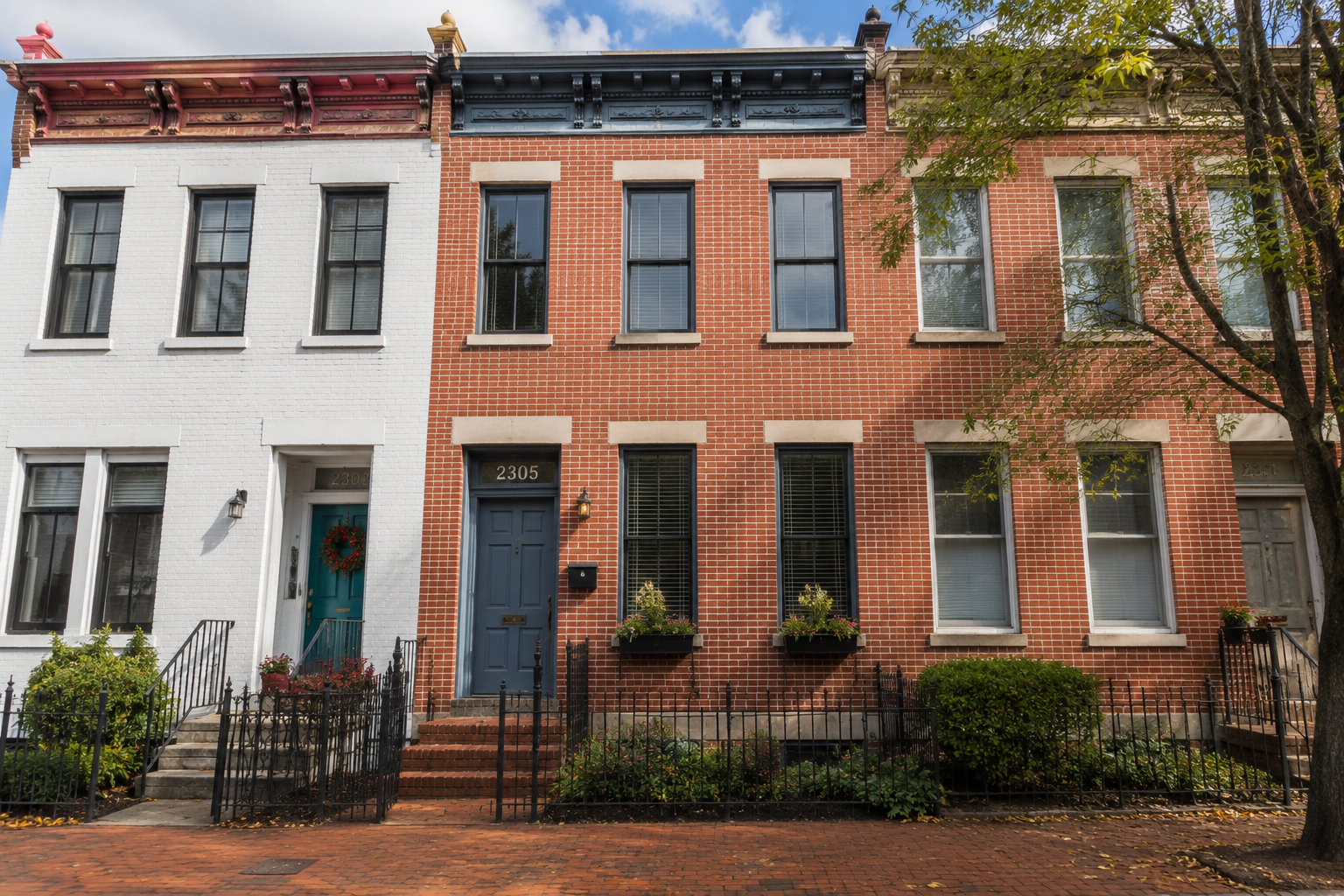 Front exterior of a townhouse investment property