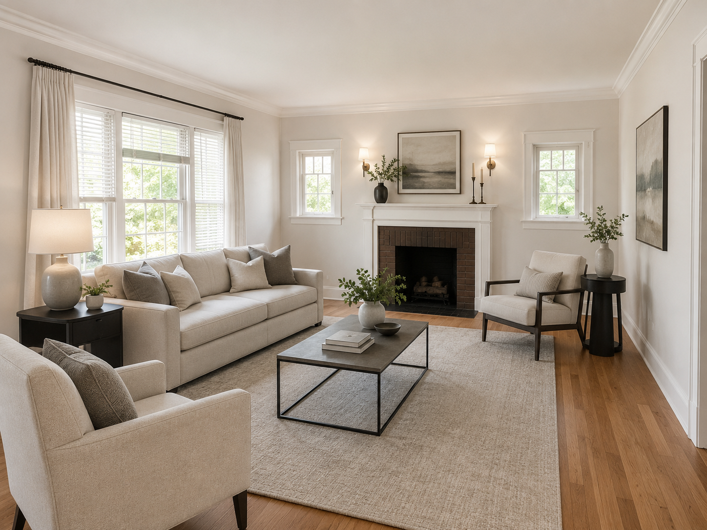 A refreshed living room after updates