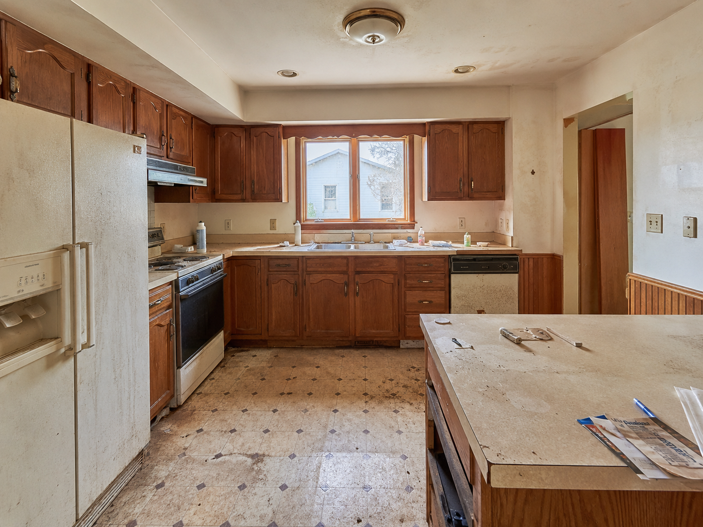 A dated kitchen before updates